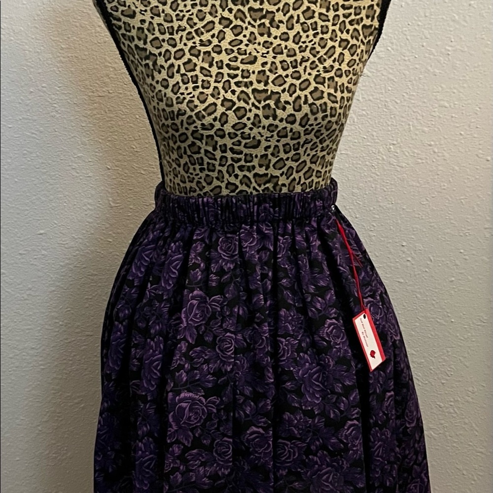 Hand crafted for HP Red Bird Closet. Beautiful “purple” flowered cotton skirt.